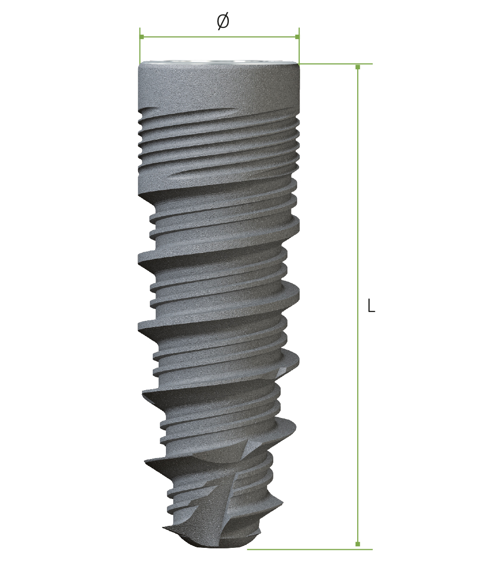 02 Impianto Dentale P1 Deepneck  Spira Larga Impianti Profile1 Bologna